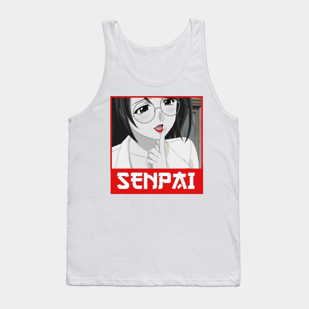 Anime girl senpai word from anime and manga anime girl lips on Tank Top by eyoubree